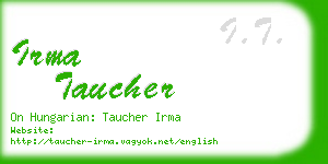 irma taucher business card